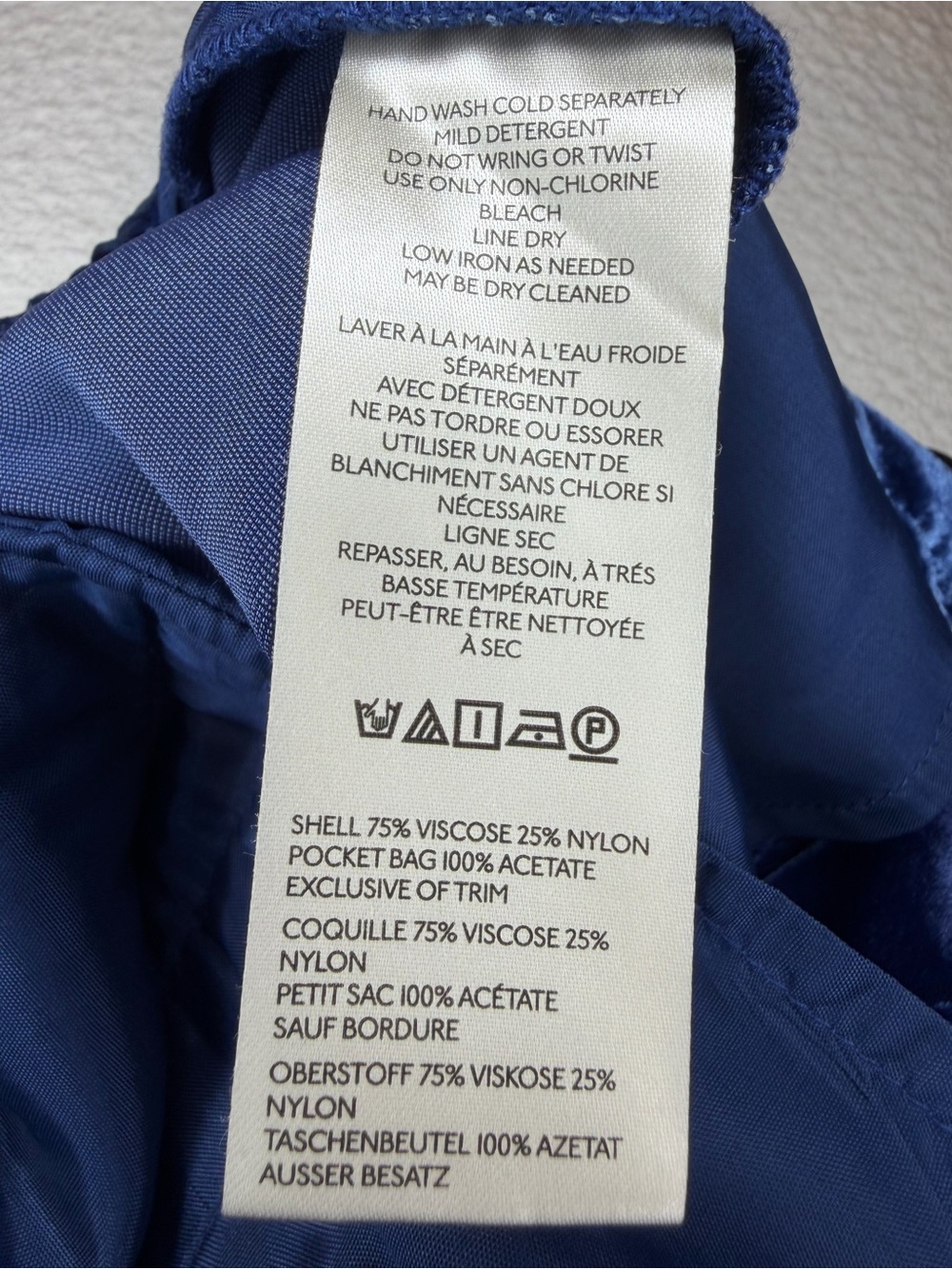 Wide Leg Velvet Pants by Anthropologie Deep Navy in Size Small - Picture 8 of 12